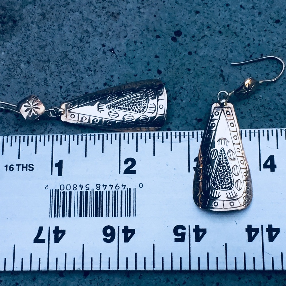 Silpada sterling silver earrings Navajo design - Picture 6 of 9